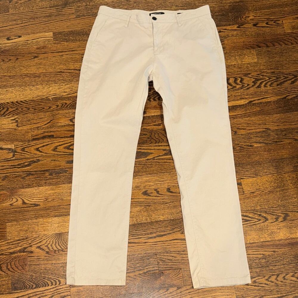 Kenneth Cole Slim Fit Cream Khaki Chino Trouser Pants Men's 34/32